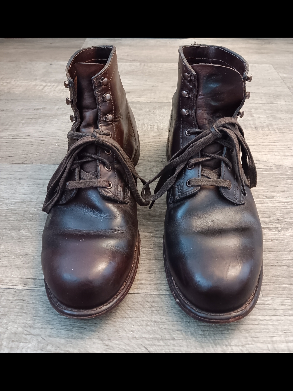 Wolverine 1000 Mile Plain Toe Brown Leather Boots Men's Size 12 Made in USA